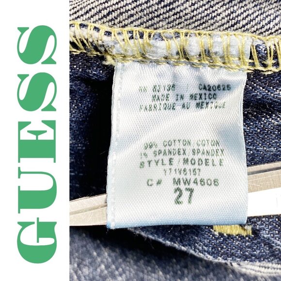 GUESS VINTAGE Y2K DAREDEVIL BOOTCUT FLARE JEANS LOW RISE, SIZE 27 - Picture 9 of 15